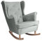 X-Group4th Sessel Bequemer Polstersessel Armlehnstuhl Kuschelsessel Sitzer Relaxstuhl Wohnzimmer Ohrensessel Modern Schlafzimmer Lesesessel Armchair Füße Farbe Schwarz Esche Hell 102x90x84 cm