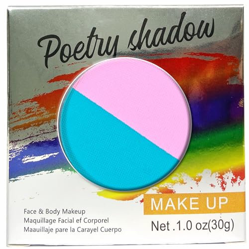 Peinture pour le visage et le corps-30g-Boîte individuelle professionnelle à base d'eau - Peinture pour le visage et le corps - Pour adultes et enfants -Carnaval-Azul et rose