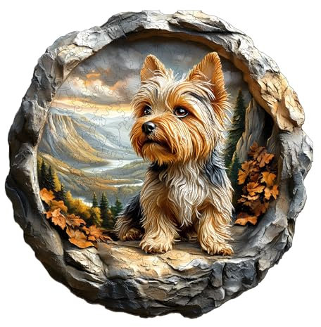 KaayeeWood Wooden Puzzle for Adults-200 Pieces Yorkshire Unique Shape Advanced Wooden Jigsaw Puzzle for Adult,Challenge Wood Jigsaw Puzzles,Best Gift,Home Decoration