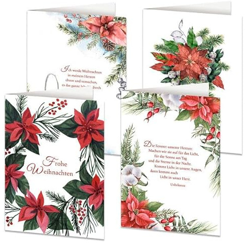 4er-Set Grußkarten »Segensreiche Weihnachtszeit«
