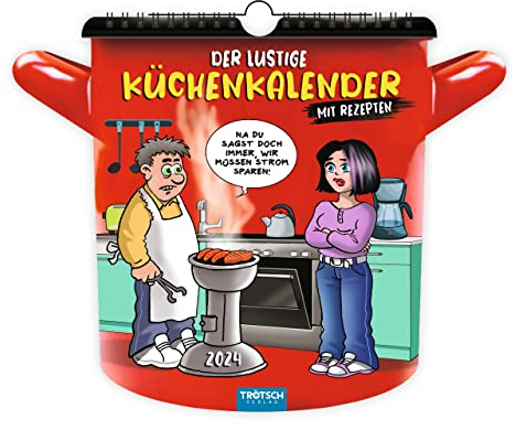Trötsch Formkalender Der lustige Küchenkalender 2024 - mit Rezepten: Formkalender Geschenkkalender Kalender für die Küche