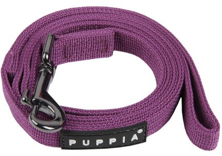 Puppia Two Tone Dog Lead Strong Durable Comfortable Grip Walking Training Leash for Small & Medium Dog, Purple, Medium