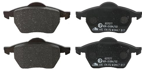 ATE Original Semi-Metallic Front Disc Brake Pad Set 607077 for Audi, Volkswagen
