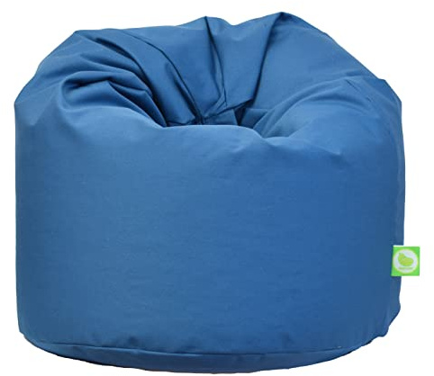 Large Cotton Bean Bag With Beans French Blue By Bean Lazy