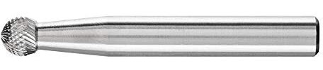 PFERD HM-Frässtift, Kugelform KUD, Zahnung MICRO, Frässtift-ø 6mm, Schaft-ø 6mm, Länge 45mm, 21112576 – für die Feinbearbeitung auf nahezu allen Materialien bis 68 HRC