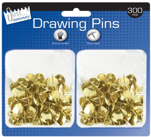 Just stationery pins, Gold, One Size