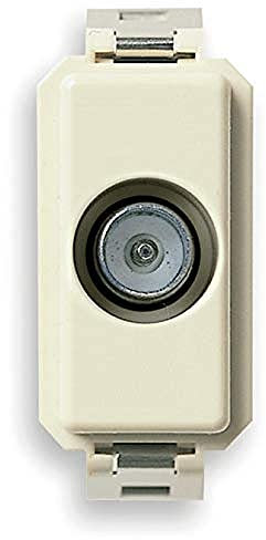 Vimar 0R08190.10 serie 8000 Presa antenna TV-RD-SAT, passante, con connettore maschio 10dB