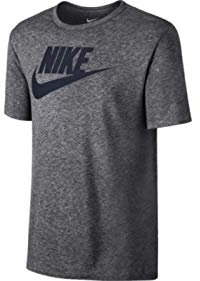 Nike Men's Futura Icon Short Sleeve T-shirt - Carbon Heather/Carbon Heather/Obsidian, 2X-Large