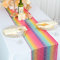 ShinyBeauty Rainbow Table Runner Birthday Decoration 30 x 180 cm Sparkly Rainbow Sequin Table Runner Party Table Cover 12 x 72 Inches Linen Table Overlay for Baby Shower