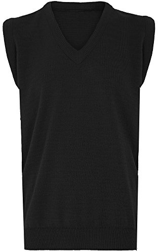 Missmister Mens Sweater Vest | Plain Knitted Classic Mens Sleeveless V Neck Jumpers | Cricket Golf Lawn Bowls | Tank Top Sweater Pullover | Plus Size UK S-5XL |
