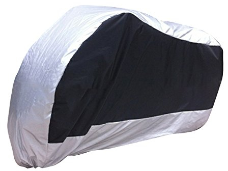 Alamor Motorrad Cover XL 2XL 3XL für BMW R1150GS Adventure R1200GS R1200RT/Honda Shadow Spirit Aero - Schwarz + Silber - XXL