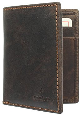 Cactus Mala Collection Compact Leather Wallet with RFID Protection 190_81 Brown
