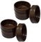 Brown Castor Cups 37mm Protect Wooden, Laminate, Tiled Floors and Carpets from Wheel Damage and Scratches caused by Chair, Bed, Sofa and Table Legs (8, Small)