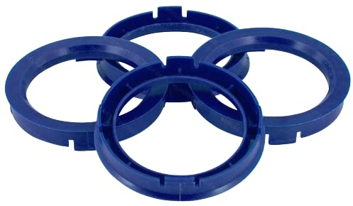 KONIKON 4X Zentrierringe 66,6 x 57,1 mm Blau Felgenring Adapterring für Verschiedene Felgen kompatibel mit Mercedes Benz Audi VW Seat Skoda