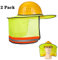 Minleer Parasol para casco duro (paquete de 2), visera completa, malla para el cuello, accesorios para cascos duros, alta visibilidad, reflectante (amarillo)