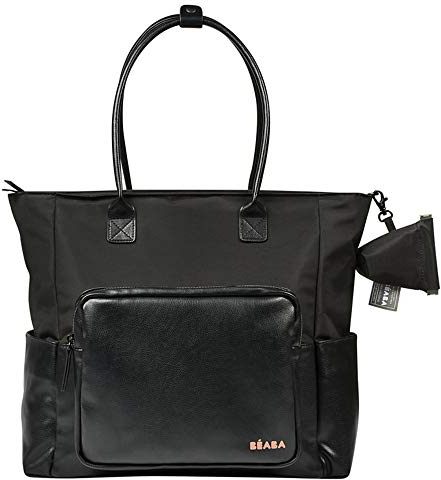 BÉABA, Sac à Langer Berlin, 3 en 1 multifonctionnel, Organisation optimale, 16 poches de rangements, Volume XL 25L Grande ouverture centrale, Pleins d’accessoires, Noir