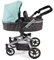 Puppenwagen Yolo, 2in1 Kombipuppenwagen für Kinder von 4 bis 8 Jahren, Melange Anthrazit-Mint