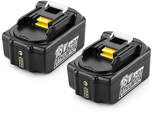 Energup Batteries pour Makita 18V 5,5Ah Batterie Li-ION de Rechange BL1850 BL1860B BL1860 BL1850B BL1840B BL1840 BL1830B 194205-3 194309-1 194204-5 1963999-0 Packs Batterie(2 pièces)