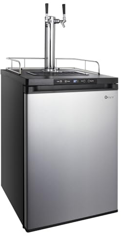Kegco 3PK309SS-2 24″ Dual-Tap Stainless Steel Digital Kegerator – Deep Chill Function, Converts to Fridge