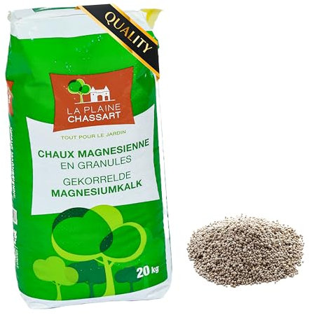 La Plaine Chassart - Chaux Magnésienne en Granules 20kg - Amendement Pour Sol Acide - Gazon, Pelouses, Jardin d'ornement, Potager, Compost
