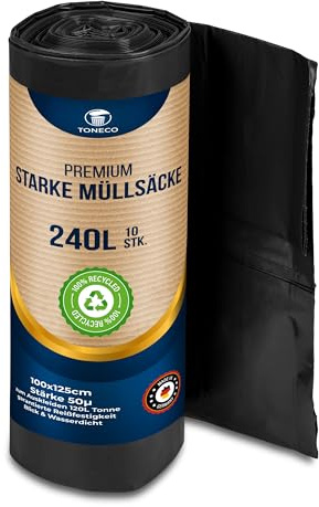 STARKE Müllsäcke 240L (50 bis 300 Säcke) typ 80 (50)