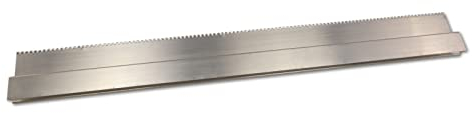 DEWEPRO® H-Profil Aluminium Kartätsche mit Dreieckzahnung, Setzlatte 180cm - Abziehlatte - Richtscheit - Putzlatte