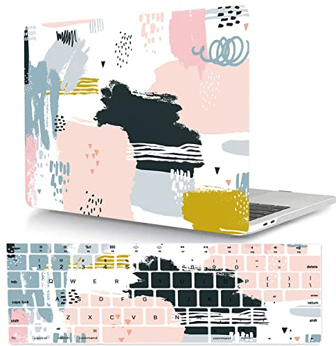 Laptop Hülle für MacBook Pro 16 Zoll Modell A2141 2020 Freisetzung mit Touch Bar and Touch ID, Plastik Schützend Hartschale Case Cover & Tastaturschutz, Buntes Graffiti