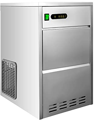 GGM Gastro Eiswürfelbereiter - Hohlzylinder - Produziert 24 kg Eis pro 24 Stunden - 0.25 kW - Hohlzylinderdesign - Thimble-geformte Eiswürfel - Leicht zu reinigen - EWBH345-N