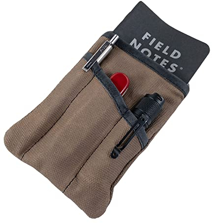 Hide & Drink Multitool-Tasche, kompakte, vielseitige EDC-Reißverschlusstasche, Mini-Camping-Tool-Etui, gewachstes Canvas, Messerholster, handgefertigter schlanker Organizer (Fatigue Charcoal)