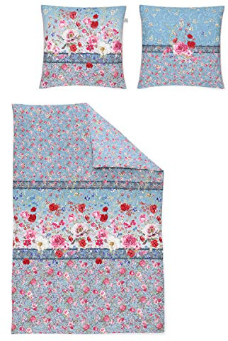 Irisette Mako-Satin Bettwäsche Glamour K Breda blau