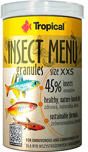 Insect MENU GRANULES Size XXS 1000ml / 640g - Fischfutter in sinkendem sehr feines Granulat auf Basis von 3 Insekten