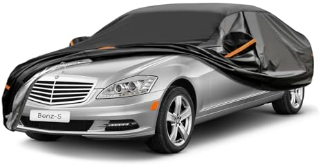 GUNHYI Autoabdeckung Wasserdicht und atmungsaktiv, Abdeckplane Geeignet für Audi A6/A7/A8, BMW 7er, CLS, Vollgarage Autoplane mit 7 Schichten Material zum Schutz vor Schnee, Sonne.(490 zu 530 cm)