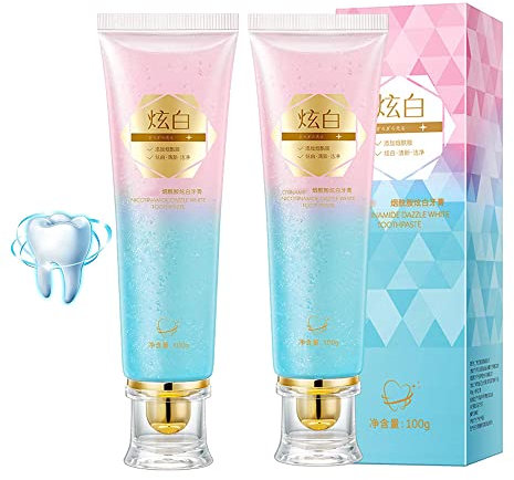 TAOZHIYAO 100g Dazzling White Zahnpasta Frischer Atem, Nicotinamide Dazzle White Toothpaste zu entfernen Rauch Flecken Mundhygiene Reinigung effektiv entfernen gelbe Zähne (2Stück)