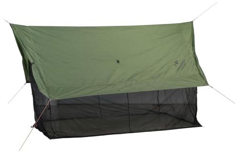 AMAZONAS Moustiquaire Wing Tarp | Tente d'extérieur 2 en 1 avec moustiquaire | Hamac - Protection contre la pluie et le vent | Bâche en nylon indéchirable pour randonnée et camping | 350 x 280 cm