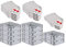 PROREGAL SuperSparSet 10x Eurobox NextGen Grip mit Scharnierdeckel und roten Schiebeschnappverschlüssen, HxBxT 12x30x40cm, 11 L, Grau, Griffe geschlossen, Eurobehälter, Transportbox