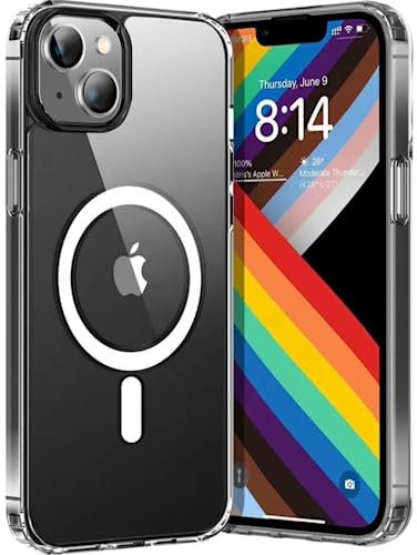 Soleilx Cover Magnetica per iPhone 13 6.1, Magsafe Compatibile, Custodia Trasparente Con Protezione Militare Antiurto, Resistente Ai Graffi, Indistruttibile, Ricarica Wireless