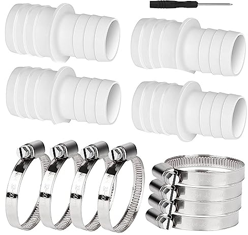Conectores de Manguera,Conectores de Manguera con Abrazaderas,Adaptador de Manguera para Piscina,Adaptador Piscina,Adaptador para la Manguera Flotante de Piscina