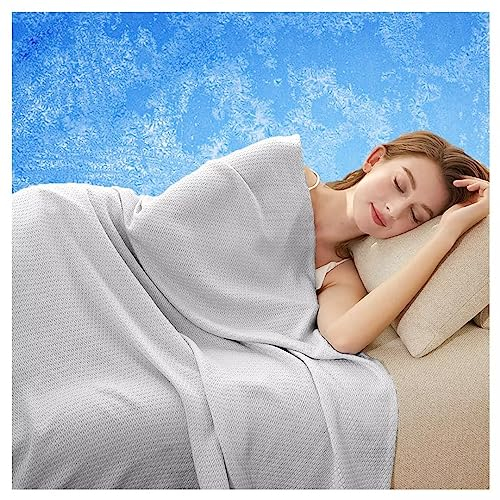 ARRITS Kühlende Decke für Sommer Heißen Nächte, Leichte Dünne Sommerdecke Decke Bambus Microfaser, Kühldecke für Menschen Kühlende Matratzenauflage für Bett Sofa und Überall (Grau 100x120 cm)