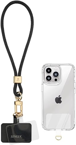 SENLLY Cordino per Telefono con Patch Ultra Sottile, Minimalista Universale Cinghie Polso per Smartphone
