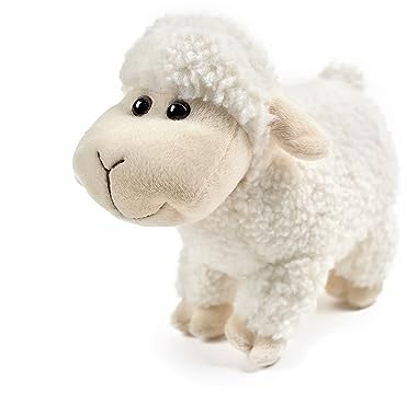 Lilizzhoumax Schaf Plüschtier 24cm/9, Simuliertes Tier Kuscheltier, Kawaii Realistische Plüsch Spielzeug für Wilde Tiere, Geschenk für Freunde und Kinder