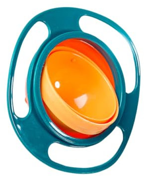 lopituwe Bol gyroscopique Universel fabriqué en PP et résistant aux Chocs, conçu pour Durer sans déversement, Bol gyroscopique Pratique pour bébé, Vert
