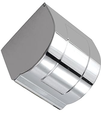 rongweiwang Modernes und organisiertes Badezimmer mit Toilettenpapierhalter aus Edelstahl. Toilettenpapierhalter mit geschlossener Rolltür