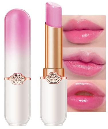 Bingbrush Lippenstift mit Farbwechsel, Königin Grape, langanhaltender Feuchthaltemittel, Lippenbalsam, magischer Lipgloss, glänzend, Make-up, 1 Stück Traube, 1 Stück (PAQ)