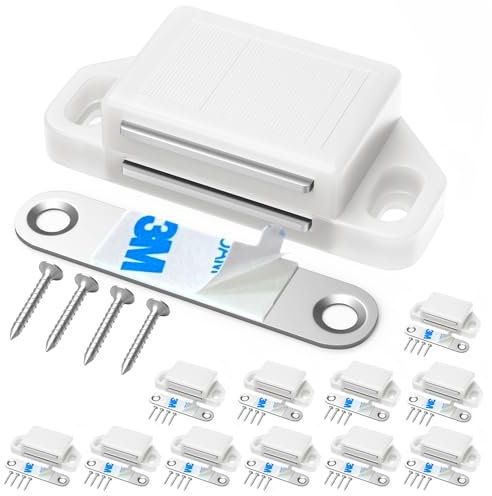 Tonitrui Schrank Magnetic Catch Magnetic Cabinet Tür Catch Magnetic Cabinet Latch für Küche Schublade Magnete Geschlossen zu Bleiben Magnetic Catch Schrank für Schublade(Weiß 12 Stück)