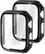 DULIPING 2 Pack Case for Apple Watch SE2/SE, Series 6/5/4 40mm Built-in Tempered Glass Screen Protector, Overall Full Protective Bumper PC Cover for Apple Watch (Black, 40mm)