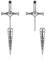 YONFQE Schwert Ohrringe 925 Sterling Silber Gothic Schwert Studs Ohrringe Keltische Kreuz Schmuck Geschenke für Frauen
