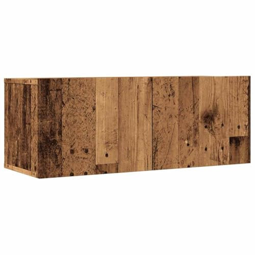vidaXL Muebles para TV de Pared 2 uds Madera Envejecida 80x30x30 cm, Soporte para TV, Armario Consola de TV, Muebles de Dormitorio, Mueble Multimedia