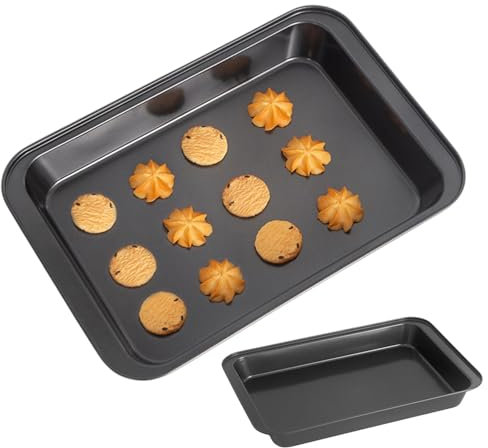Antihaft Backblech, Kuchenblech Ofenblech Backofenblech Tiefes Kuchenform Backform für Brownies, Backform Rechteckig für Backen Braten Servieren zum Backen/Braten/Servieren 31,5 x 22 x 5 cm