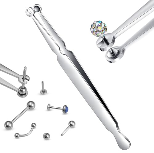 AceFun 3mm 4mm 5mm piercing zange Set piercing zange für kugeln Piercing Werkzeug Zange zum Öffnen des Rings für Screw on off Dermal Anchor Piercing Kugelzange Pinzette für Piercing Kugeln