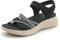 Meik Mangni Sandales Femme Sport Sandales de Randonnée été Plateforme Bout Ouvert Confortables Noir 41 EU
